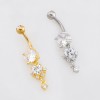 MULTI CZ HEART CLUSTER DANGLE BELLY BUTTON NAVEL RING 316L SURGICAL STEEL MULTI CZ HEART CLUSTER DANGLE BELLY BUTTON NAVEL RING 316L SURGICAL STEEL